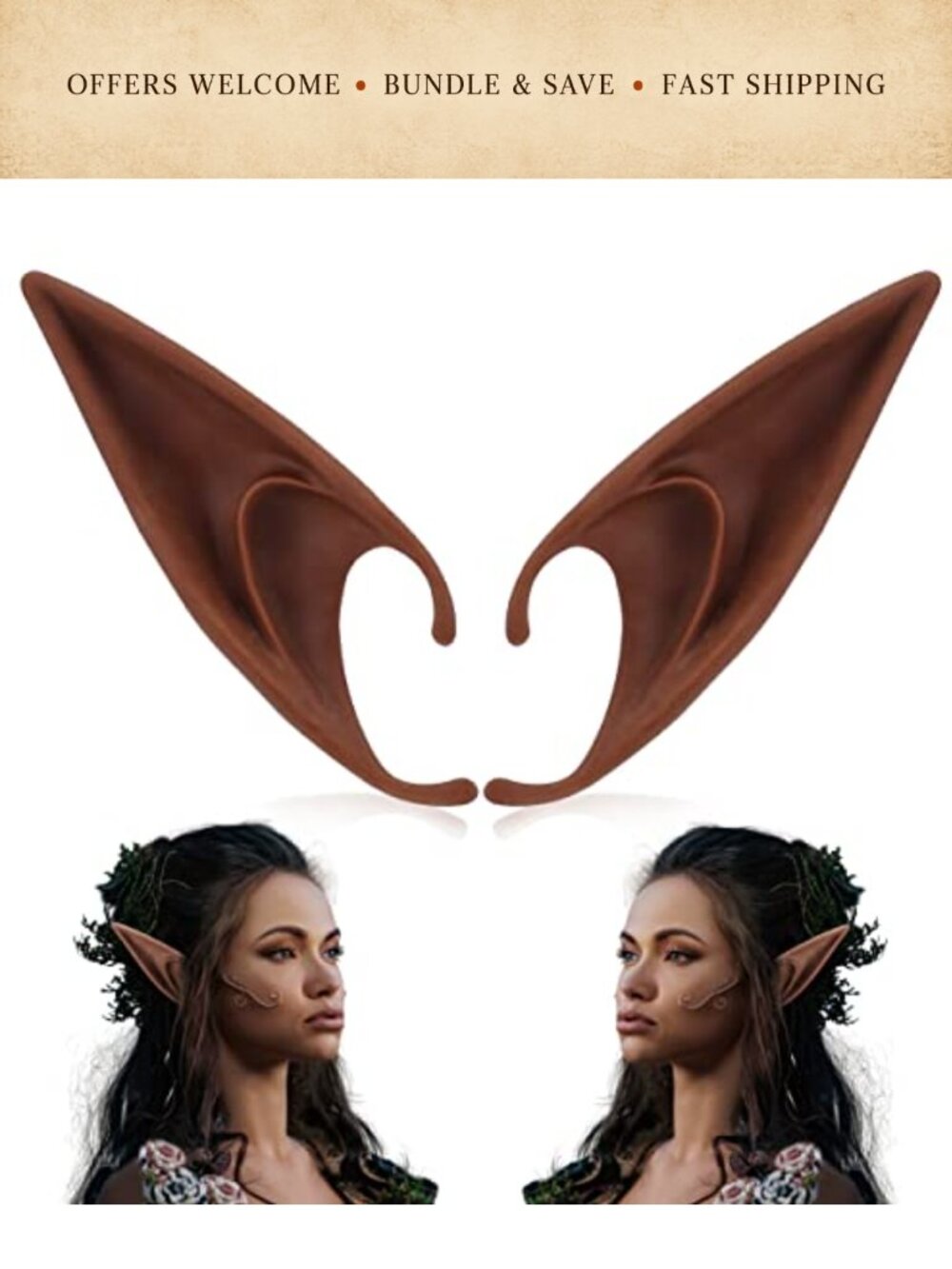 Silicone Elf Ears Cosplay Renaissance Fairy Costume Accessory